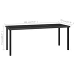 HKH Mesa de Jantar Jardim Vime Pe - Preto
