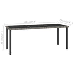 HKH Mesa de Jantar para Jardim Vime Pe - Cinzento
