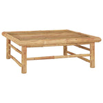 HKH 4 Pcs Conj. Lounge Jardim em Bambu C/ Almofadões Cinza-escuro - Cinzento