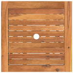 HKH 3 Pcs Conjunto Jantar Dobrável P/ Jardim Madeira Acácia Maciça - Marrom
