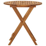 HKH 3 Pcs Conjunto Jantar Dobrável P/ Jardim Madeira Acácia Maciça - Marrom