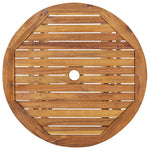 HKH 3 Pcs Conjunto Jantar Dobrável P/ Jardim Madeira Acácia Maciça - Marrom