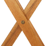 HKH 3 Pcs Conjunto Jantar Dobrável P/ Jardim Madeira Acácia Maciça - Marrom