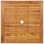 HKH 3 Pcs Conjunto Jantar Dobrável P/ Jardim Madeira Acácia Maciça - Marrom