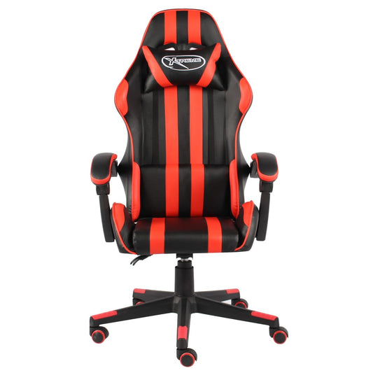 HKH Cadeira Estilo Corrida em Couro Artificial - Preto e - Vermelho