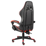 Silla HKH estilo racing de cuero artificial - Negro y - Rojo