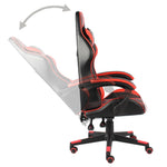 Silla HKH estilo racing de cuero artificial - Negro y - Rojo