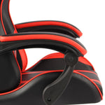 Silla HKH estilo racing de cuero artificial - Negro y - Rojo