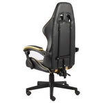 HKH Cadeira Estilo Corrida em Couro Artificial - Preto e Dourado