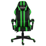 HKH Cadeira Estilo Corrida em Couro Artificial - Preto e verde