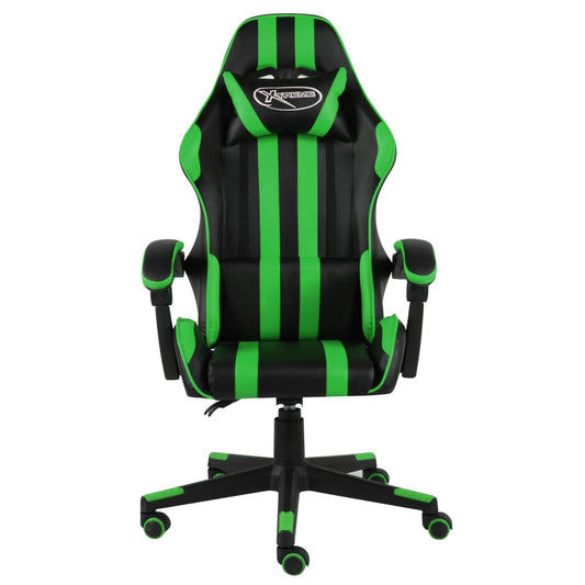 HKH Cadeira Estilo Corrida em Couro Artificial - Preto e verde