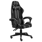 Silla de estilo de carreras HKH de piel sintética - Negro y Gris