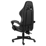 Silla de estilo de carreras HKH de piel sintética - Negro y Gris