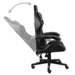 Silla de estilo de carreras HKH de piel sintética - Negro y Gris