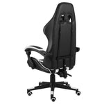 HKH Cadeira Estilo Corrida em Couro Artificial - Preto e - Branco