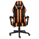 HKH Cadeira Estilo Corrida em Couro Artificial - Preto e Laranja
