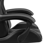 HKH Cadeira Estilo Corrida com Apoio Pés em Couro Artificial - Preto/Cinzento