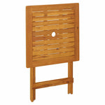 HKH Mesa de Jardim Dobrável 60x60x75 Cm Madeira de Acácia Maciça - Marrom