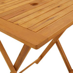 HKH Mesa de Jardim Dobrável 60x60x75 Cm Madeira de Acácia Maciça - Marrom