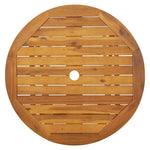 HKH Mesa de Jardim Dobrável 70 Cm Madeira de Acácia Maciça - Marrom