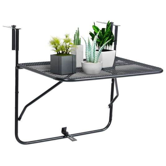 HKH Mesa para Varanda 60x40 Cm Aço - Preto
