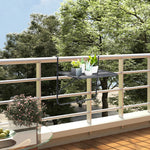 HKH Mesa para Varanda 60x40 Cm Aço - Preto