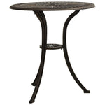 HKH Mesa de Jardim 62x62x65 Cm Alumínio Fundido Bronze - Marrom