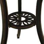 HKH Mesa de Jardim 62x62x65 Cm Alumínio Fundido Bronze - Marrom