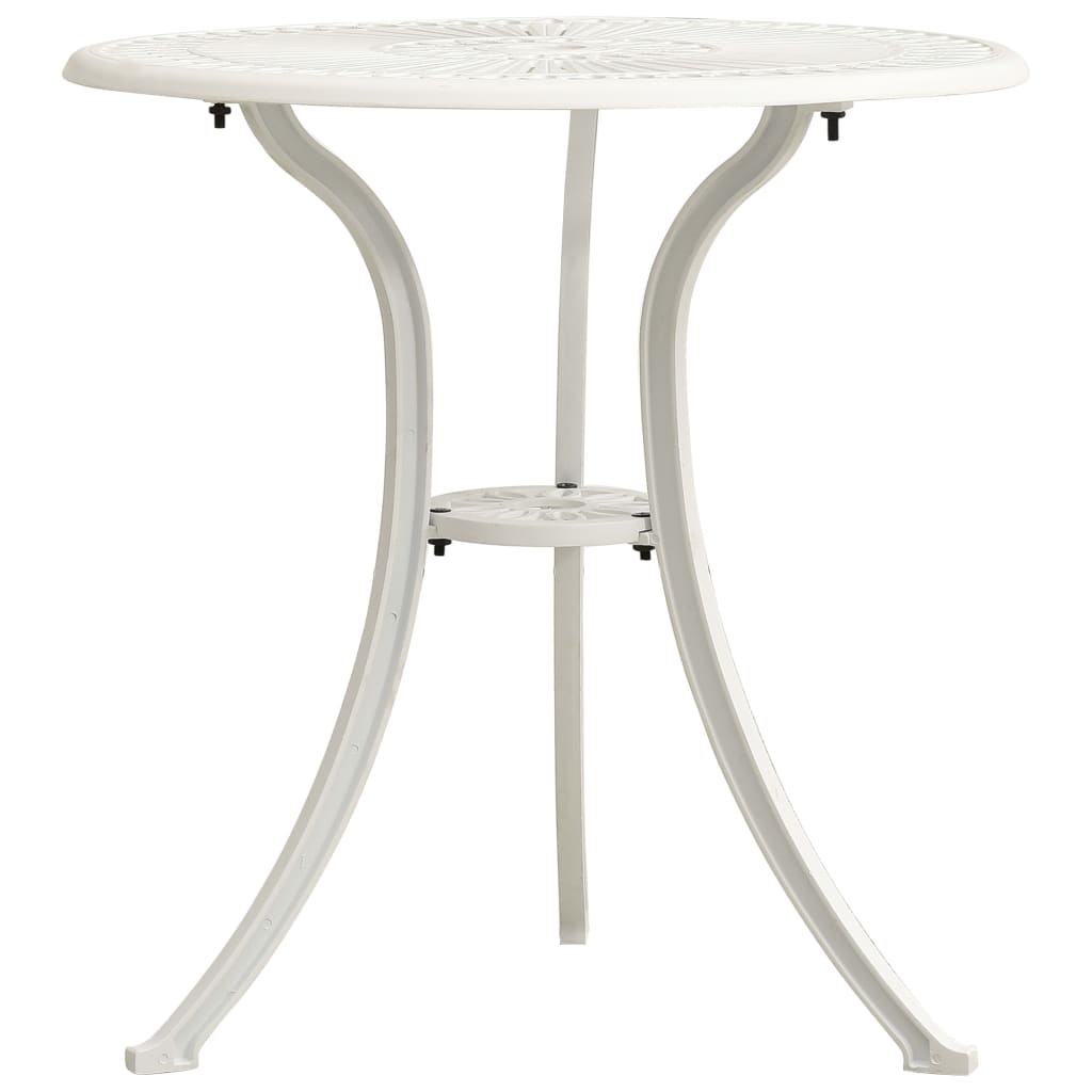 HKH Mesa de Jardim 62x62x65 Cm Alumínio Fundido - Branco