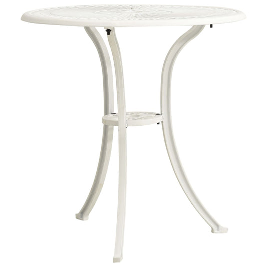 HKH Mesa de Jardim 62x62x65 Cm Alumínio Fundido - Branco
