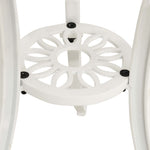 HKH Mesa de Jardim 62x62x65 Cm Alumínio Fundido - Branco