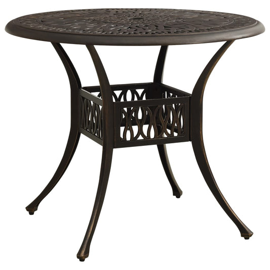 HKH Mesa de Jardim Alumínio Fundido Bronze - Marrom
