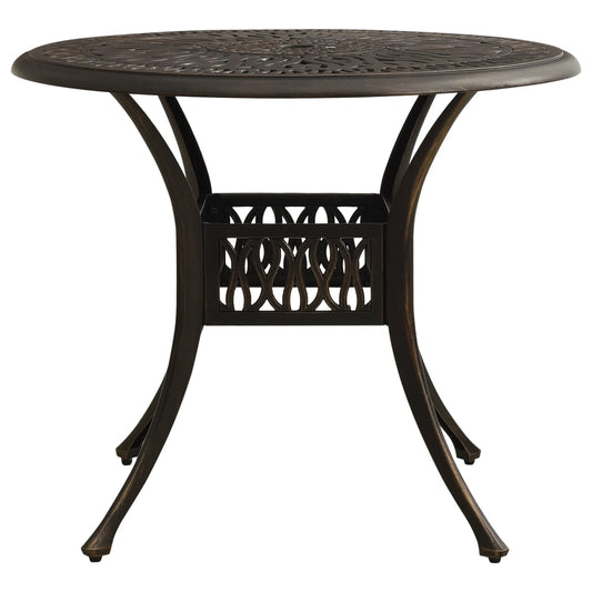 HKH Mesa de Jardim Alumínio Fundido Bronze - Marrom