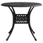 HKH Mesa de Jardim Alumínio Fundido - Preto