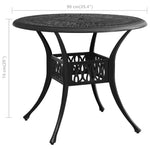 HKH Mesa de Jardim Alumínio Fundido - Preto
