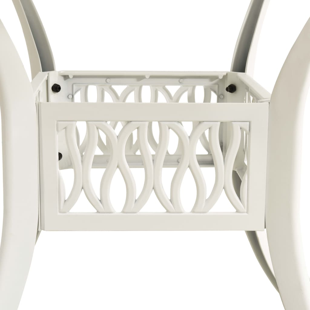 HKH Mesa de Jardim Alumínio Fundido - Branco