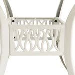 HKH Mesa de Jardim Alumínio Fundido - Branco