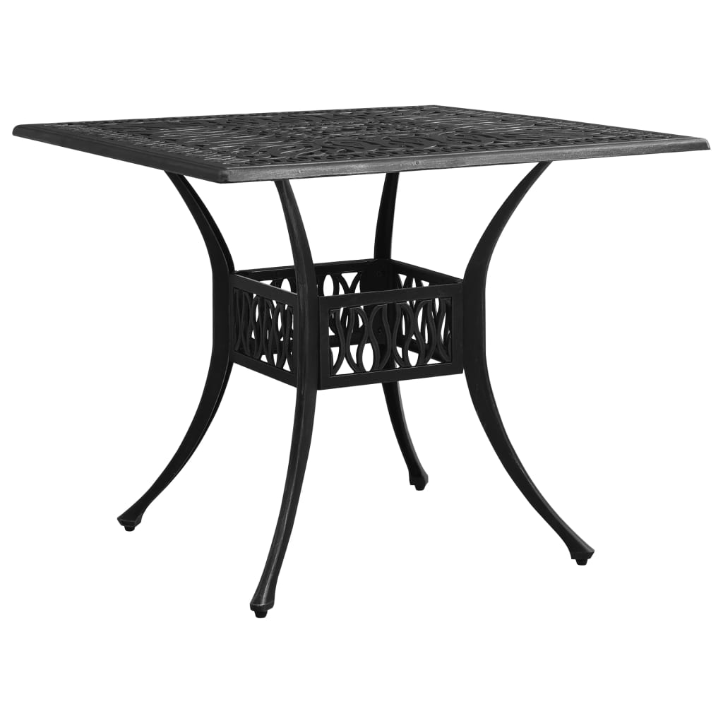 HKH Mesa de Jardim 90x90x73 Cm Alumínio Fundido - Preto