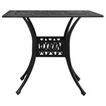 HKH Mesa de Jardim 90x90x73 Cm Alumínio Fundido - Preto