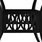 HKH Mesa de Jardim 90x90x73 Cm Alumínio Fundido - Preto