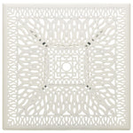 HKH Mesa de Jardim 90x90x73 Cm Alumínio Fundido - Branco