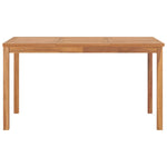 HKH Mesa de Jantar P/ Jardim 140x80x77 Madeira de Teca Maciça - Marrom