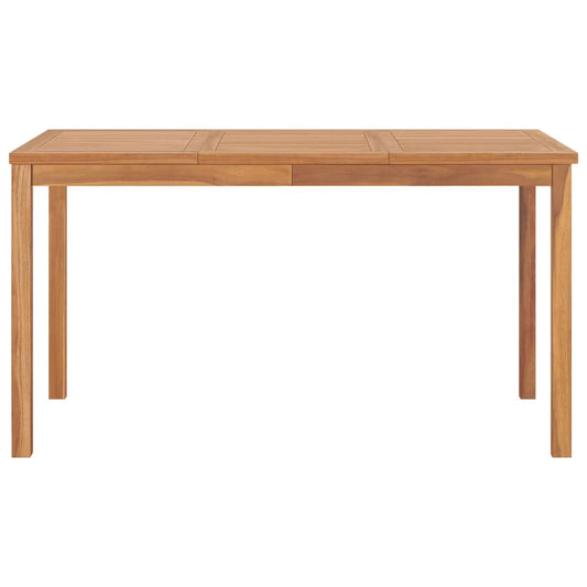 HKH Mesa de Jantar P/ Jardim 140x80x77 Madeira de Teca Maciça - Marrom