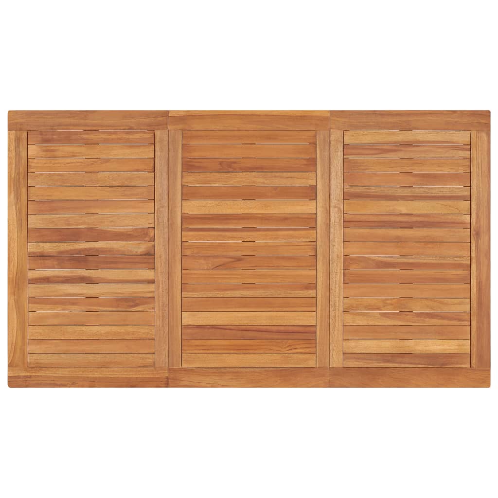 HKH Mesa de Jantar P/ Jardim 140x80x77 Madeira de Teca Maciça - Marrom