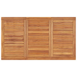 HKH Mesa de Jantar P/ Jardim 140x80x77 Madeira de Teca Maciça - Marrom