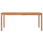 HKH Mesa de Jantar para Jardim Madeira Teca Maciça - Marrom
