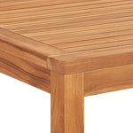 HKH Mesa de Jantar para Jardim Madeira Teca Maciça - Marrom