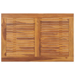 HKH Mesa de Jantar para Jardim Dobrável 90x60x75 Cm Teca Maciça - Marrom