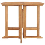HKH Mesa de Jantar para Jardim Dobrável Ã˜90x75 Cm Teca Maciça - Marrom