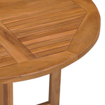 HKH Mesa de Jantar para Jardim Dobrável Ã˜90x75 Cm Teca Maciça - Marrom